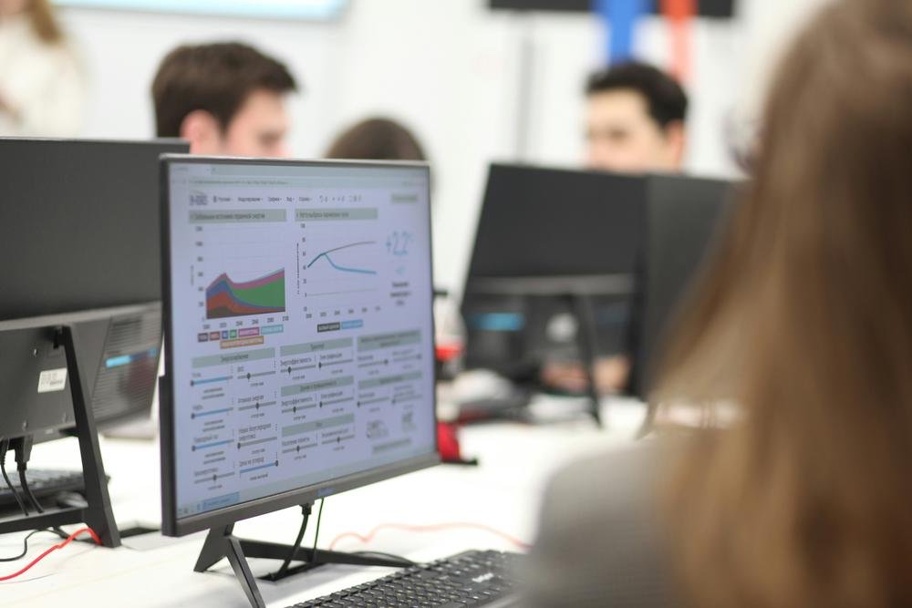 Market data on screen